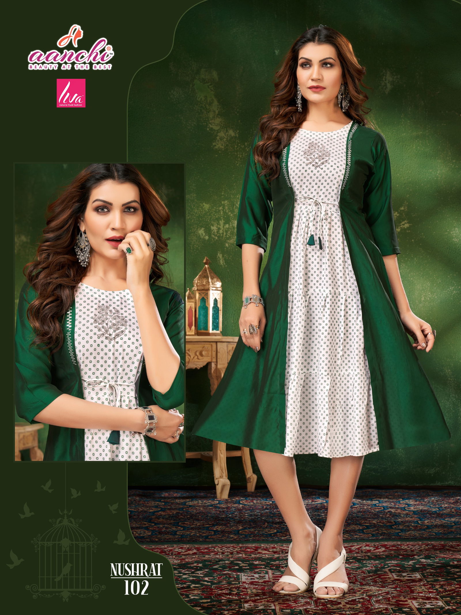 Nushrat By Aanchi Rayon Printed Designer Kurtis Wholesale Shop In Surat